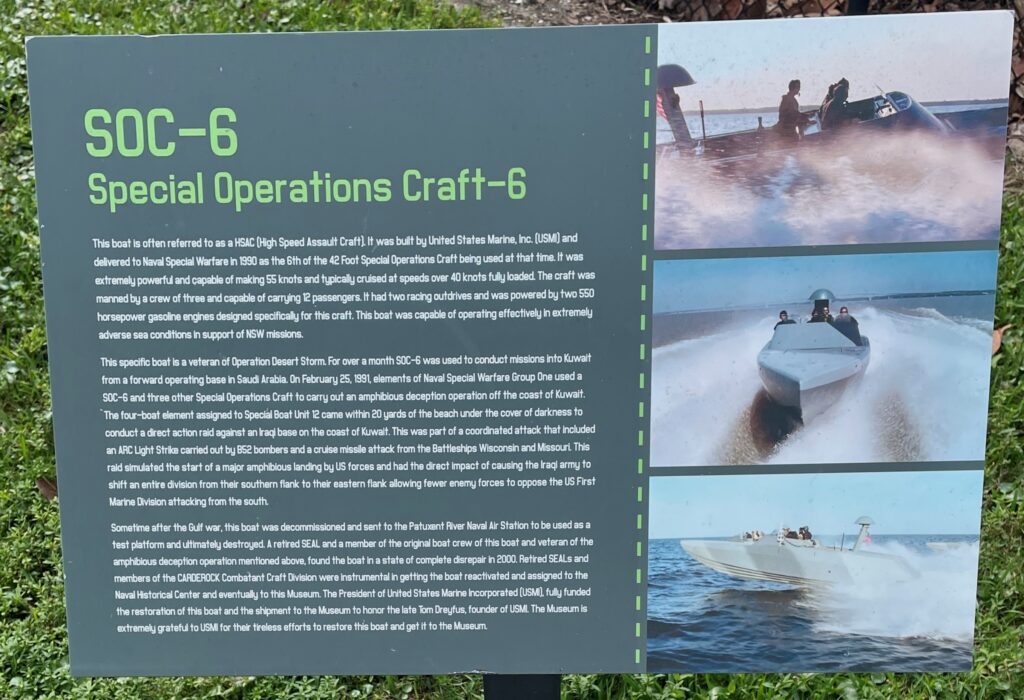 SOC-6 SPECIAL OPERATIONS CRAFT-6 MEMORIAL MARKER
