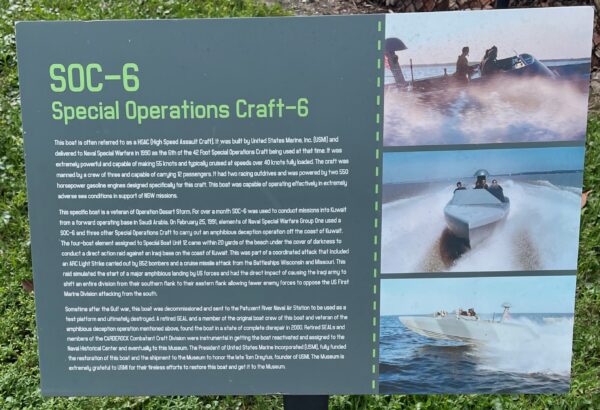 SOC-6 SPECIAL OPERATIONS CRAFT-6 MEMORIAL MARKER
