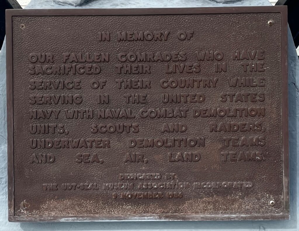 FORT PIERCE NAKED WARRIOR STATUE PLAQUE