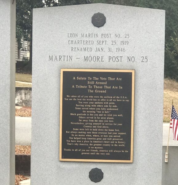 LAMAR COUNTY 20TH CENTURY WAR VETERANS MEMORIAL PLAQUE F
