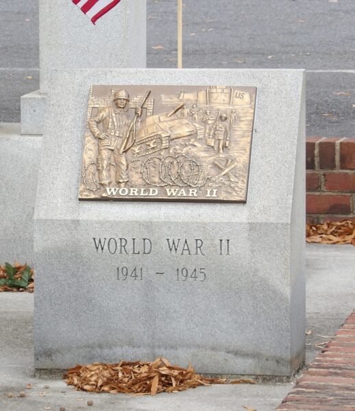 LAMAR COUNTY 20TH CENTURY WAR VETERANS MEMORIAL PLAQUE B