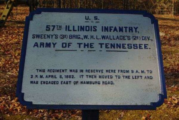 U.S. 57TH ILLINOIS INFANTRY MEMORIAL PLAQUE II