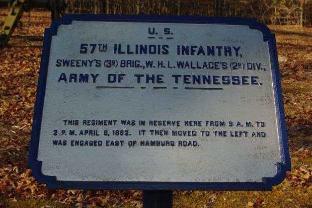 U.S. 57TH ILLINOIS INFANTRY MEMORIAL PLAQUE II
