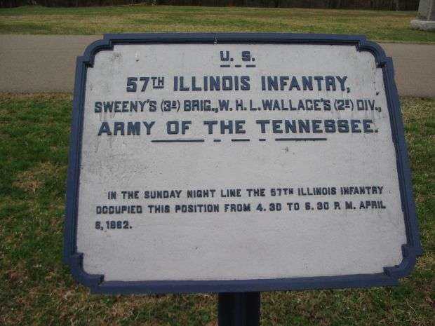 U.S. 57TH ILLINOIS INFANTRY MEMORIAL PLAQUE I