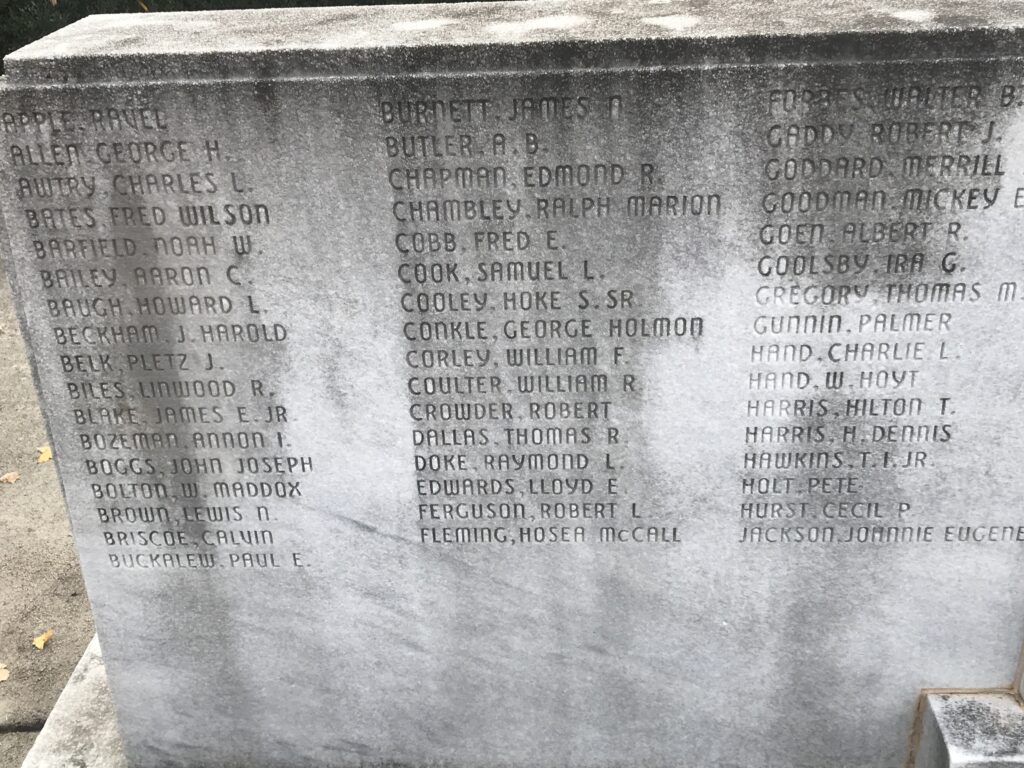 PULASKI CHAPTER DAR WORLD WAR II MEMORIAL LEFT STONE