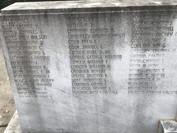 PULASKI CHAPTER DAR WORLD WAR II MEMORIAL LEFT STONE