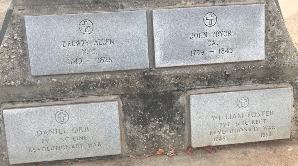 IN MEMORY OF REVOLUTIONARY SOLDIERS WAR MEMORIAL SIDE C