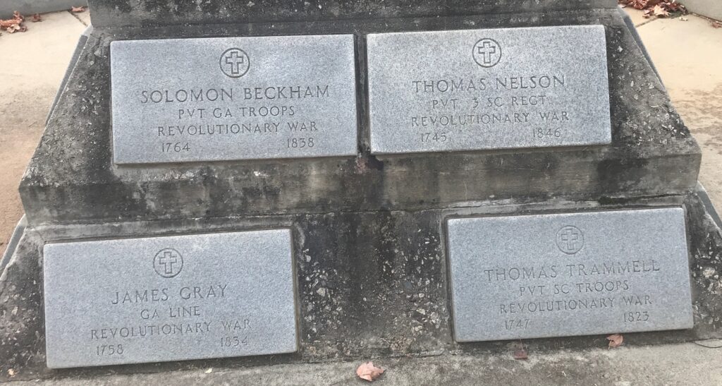 IN MEMORY OF REVOLUTIONARY SOLDIERS WAR MEMORIAL SIDE B