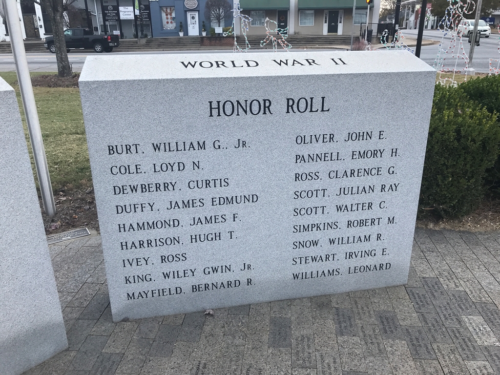 MONROE COUNTY SUPREME SACRIFICE WAR MEMORIAL STONE B