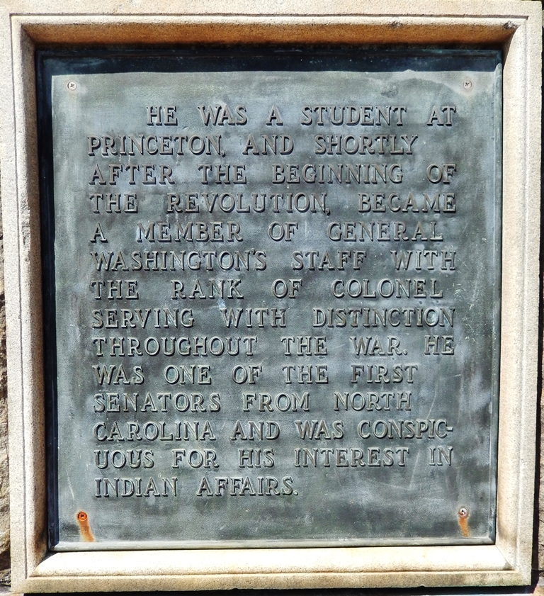 COLONEL BENJAMIN HAWKINS WAR MEMORIAL PLAQUE B