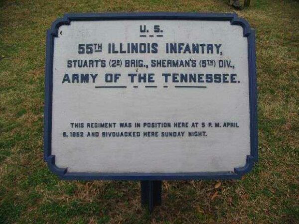 U.S. 55TH ILLINOIS INFANTRY MEMORIAL PLAQUE I