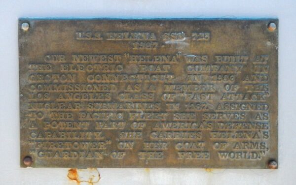 U.S.S. HELENA WAR MEMORIAL PLAQUE H