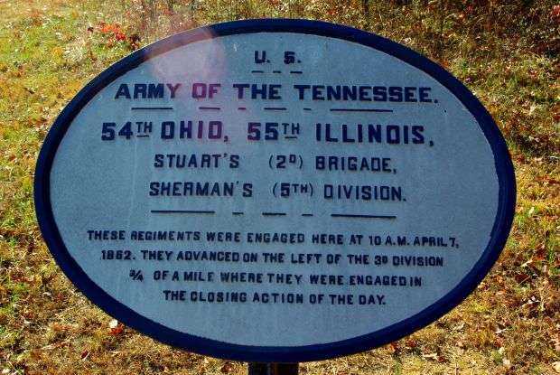 U.S. 54TH OHIO, 55TH ILLINOIS MEMORIAL PLAQUE