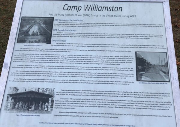 CAMP WILLIAMSTON WAR MEMORIAL PANEL