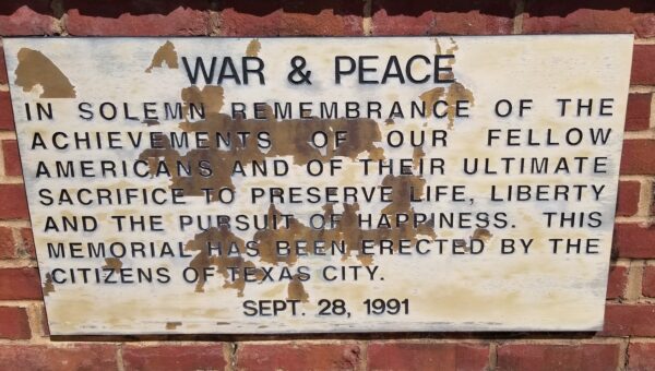 SERVICEMEN FROM TEXAS CITY WAR MEMORIAL PLAQUE D