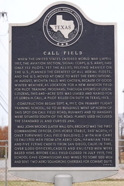 CALL FIELD WAR MEMORIAL MARKER