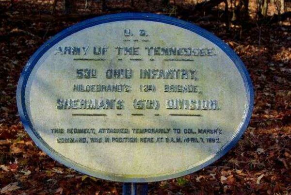 U.S. 53D OHIO INFANTRY MEMORIAL PLAQUE I