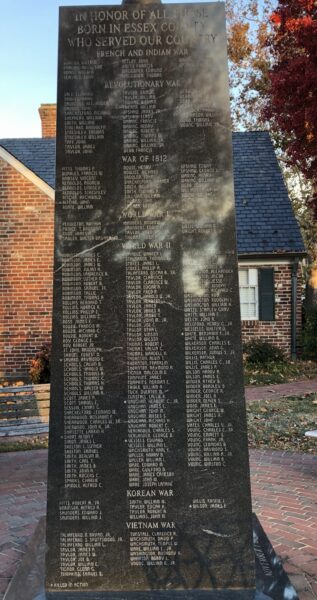 ESSEX COUNTY WAR VETERANS MEMORIAL SIDE D