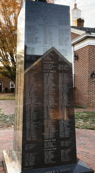 ESSEX COUNTY WAR VETERANS MEMORIAL SIDE B