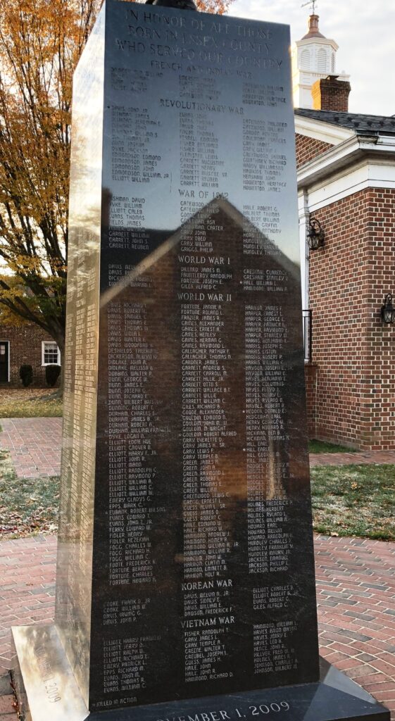 ESSEX COUNTY WAR VETERANS MEMORIAL SIDE B