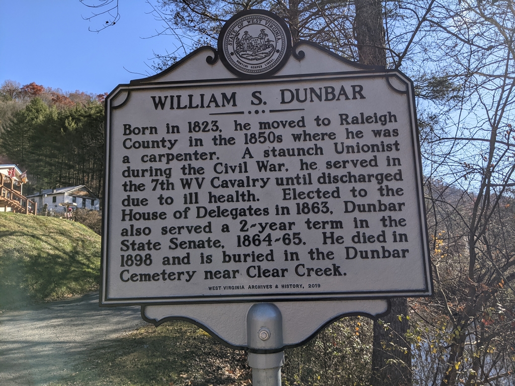 WILLIAM S. DUNBAR WAR MEMORIAL MARKER