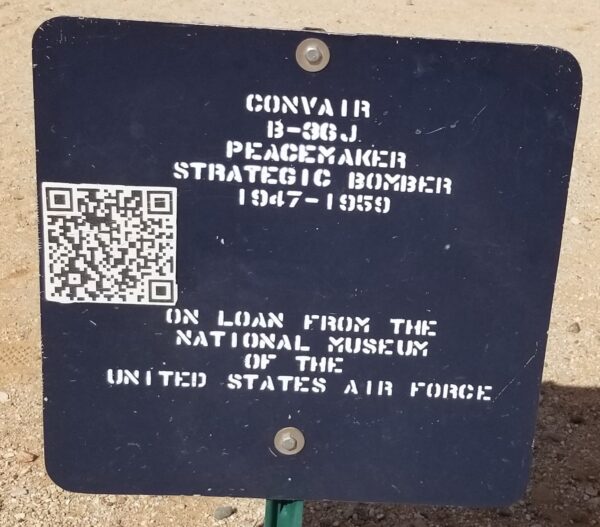 CONVAIR B-36J PEACEMAKER MEMORIAL AIRCRAFT PLAQUE