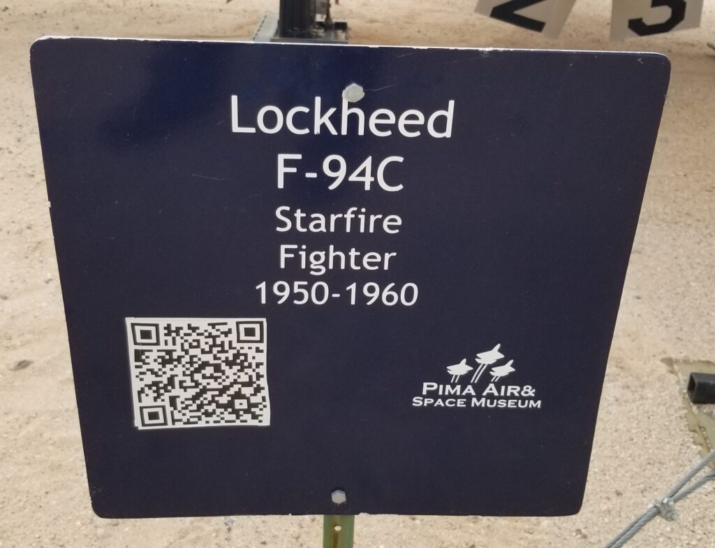 LOCKHEED F-94C STARFIRE FIGHTER MEMORIAL AIRCRAFT PLAQUE