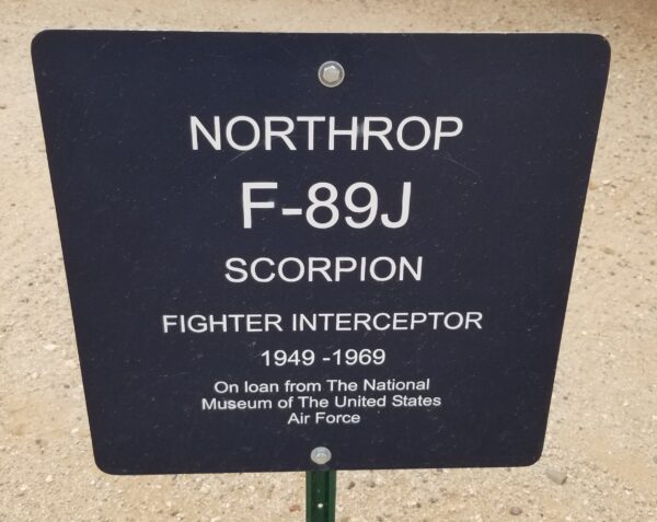 NORTHROP F-89J SCORPION MEMORIAL AIRCRAFT PLAQUE