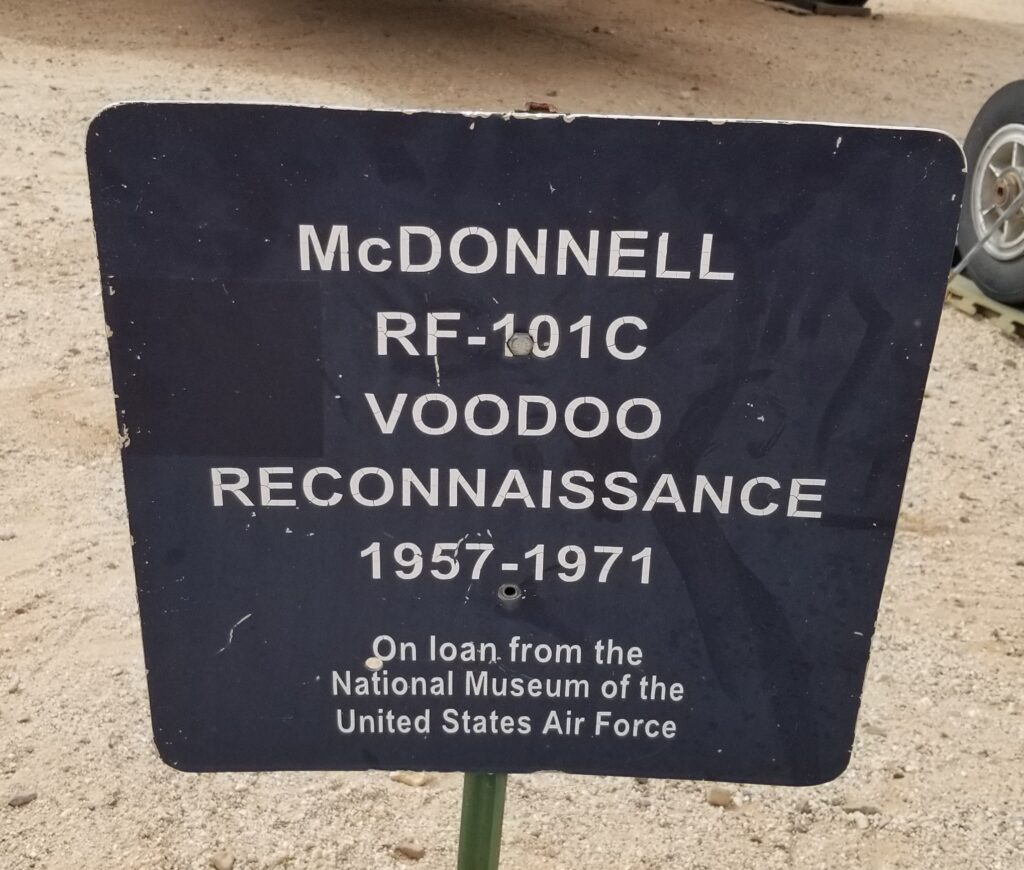 MCDONNELL RF-101C VOODOO RECONNAISSANCE MEMORIAL AIRCRAFT PLAQUE