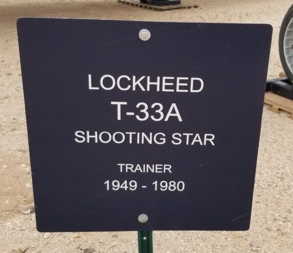 LOCKHEED T-33A SHOOTING STAR MEMORIAL AIRCRAFT PLAQUE