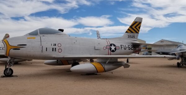 NORTH AMERICAN F-86H SABRE FIGHTER MEMORIAL AIRCRAFT