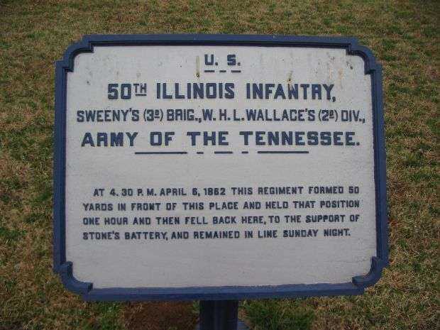 U.S. 50TH ILLINOIS INFANTRY MEMORIAL PLAQUE