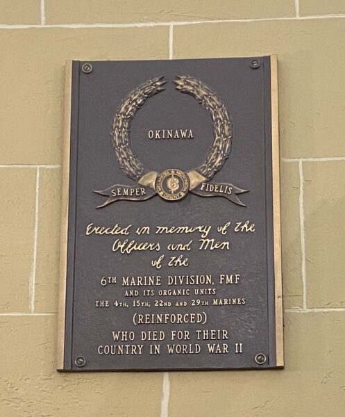 6TH MARINE DIVISION, FMF MEMORIAL PLAQUE