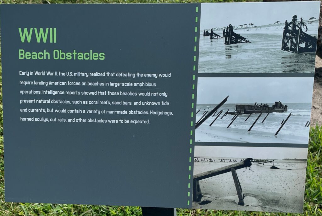 WWII BEACH OBSTACLES MEMORIAL MARKER