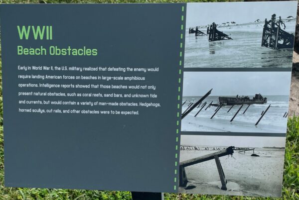 WWII BEACH OBSTACLES MEMORIAL MARKER