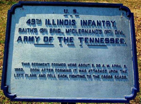 49TH ILLINOIS INFANTRY MEMORIAL PLAQUE