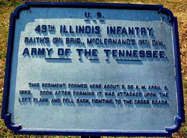 49TH ILLINOIS INFANTRY MEMORIAL PLAQUE