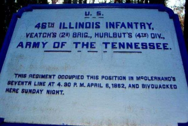 U.S. 46TH ILLINOIS INFANTRY MEMORIAL PLAQUE IV