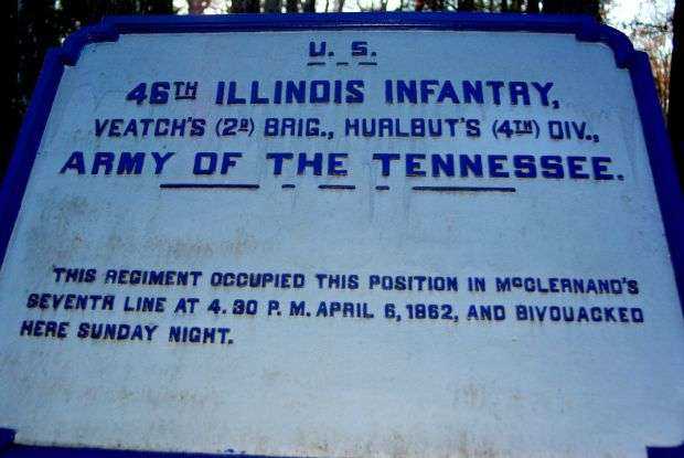U.S. 46TH ILLINOIS INFANTRY MEMORIAL PLAQUE IV