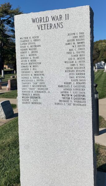 NEW BADEN WAR VETERANS MEMORIAL STONE C