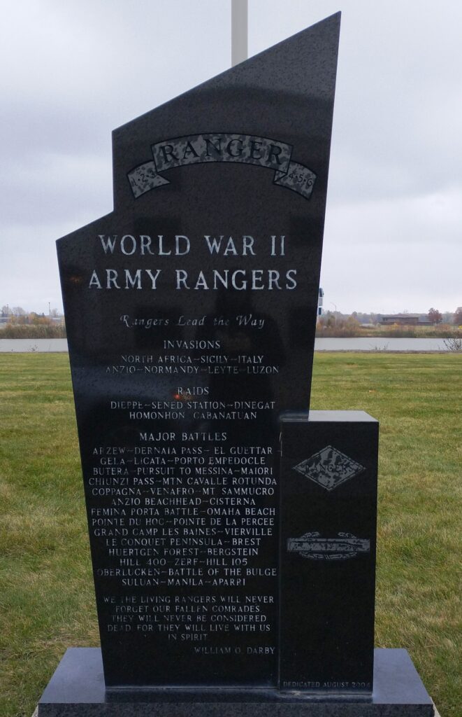 WORLD WAR II ARMY RANGERS MEMORIAL