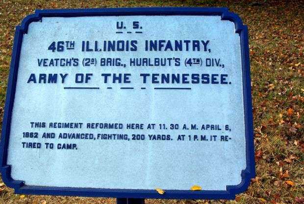 U.S. 46TH ILLINOIS INFANTRY MEMORIAL PLAQUE III