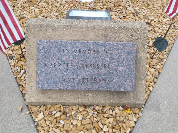 GARRETT KEYSER BUTLER WAR VETERANS MEMORIAL TABLET