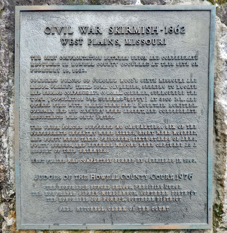 CIVIL WAR SKIRMISH-1862 MEMORIAL PLAQUE