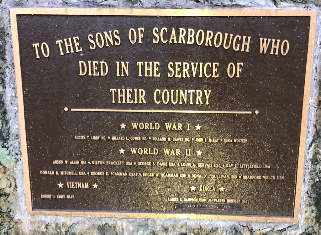 SONS OF SCARBOROUGH WAR MEMORIAL PLAQUE