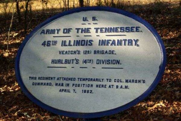 U.S. 46TH ILLINOIS INFANTRY MEMORIAL PLAQUE I