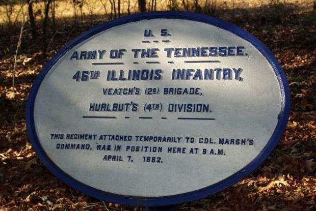 U.S. 46TH ILLINOIS INFANTRY MEMORIAL PLAQUE I