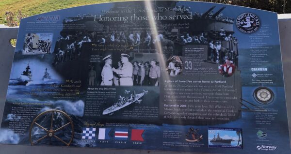 HONORING THOSE WHO SERVED U.S.S. PORTLAND MEMORIAL PLAQUE