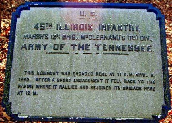 45TH ILLINOIS INFANTRY MEMORIAL PLAQUE