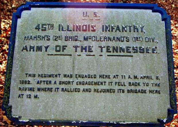 45TH ILLINOIS INFANTRY MEMORIAL PLAQUE